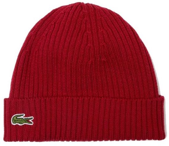 Lacoste Cappello invernale Unisex Ribbed Wool Beanie bordeaux