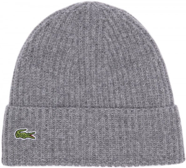 Lacoste Cappello invernale Women’s Turned Edge Wool Beanie grey chine