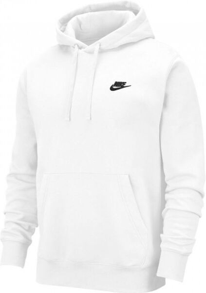 Nike Felpa da tennis da uomo Sportswear Club Hoodie PO BB white/black M