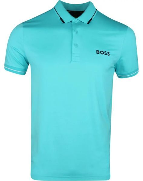 BOSS Polo da tennis da uomo Paul Pro Slim Fit Polo Shirt open green XXL