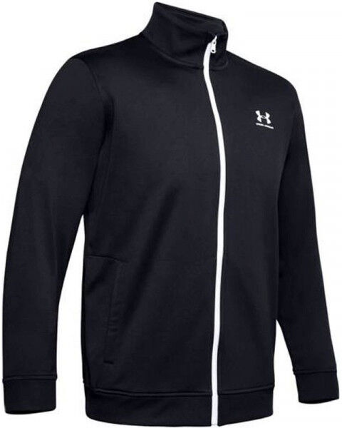 Under Armour Felpa da tennis da uomo Sportsyle Tricot Jacket black/onyx white XL