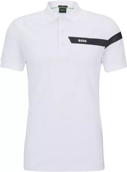 BOSS Polo da tennis da uomo Slim-fit Paule Polo Shirt white L