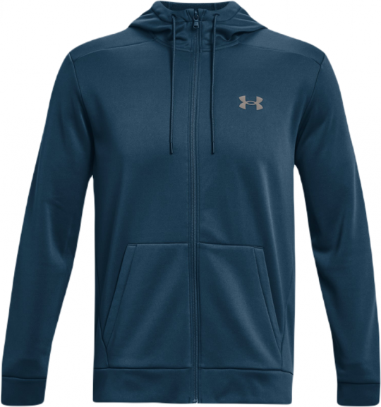 Under Armour Felpa da tennis da uomo Men's Armour Fleece Full-Zip Hoodie petrol blue/pewter XS