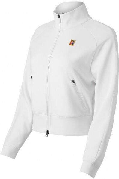 Nike Felpa da tennis da donna Court Heritage Jacket FZ W white/white M