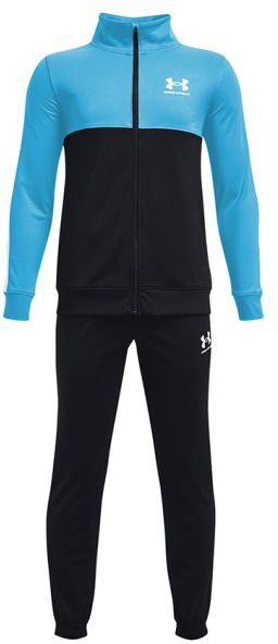 Under Armour Tuta per ragazzi Boys' UA Knit Colorblock Track Suit black/turquoise S