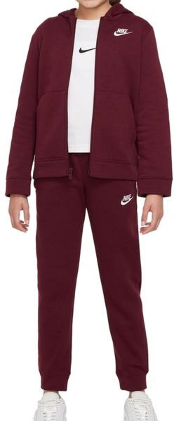 Nike Tuta per ragazzi Boys NSW Track Suit BF Core dark beetroot/dark beetroot/white S