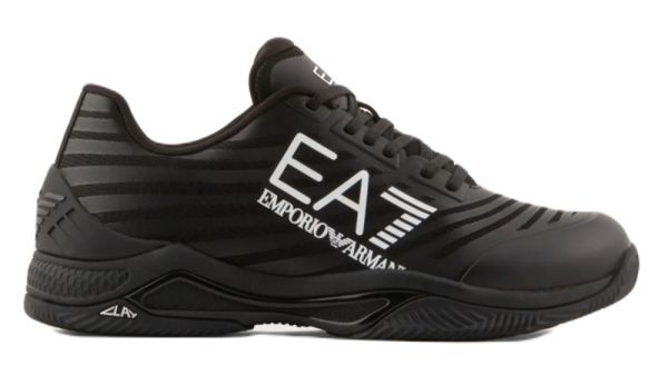 EA7 Scarpe da tennis da uomo Unisex Woven Sneaker triple black/white 46