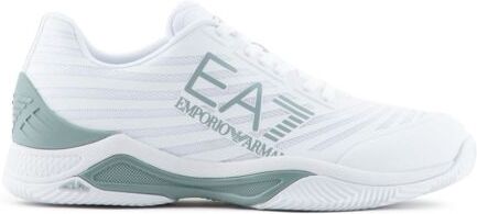 EA7 Scarpe da tennis da uomo Unisex Woven Sneaker white/abyss 46