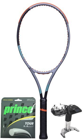 Prince Racchetta Tennis Tour 100 310g + corda + servizio di racchetta 3