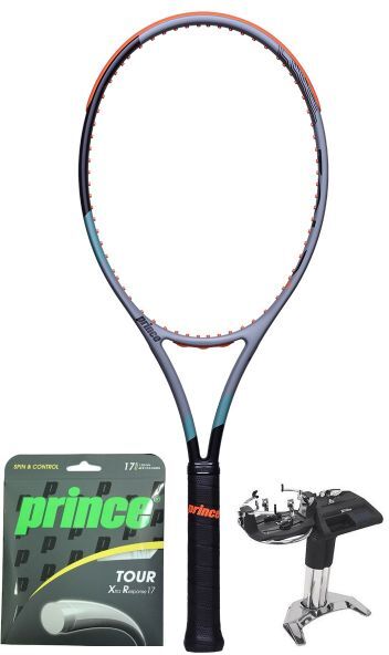 Prince Racchetta Tennis Tour 100 290g + corda + servizio di racchetta 3