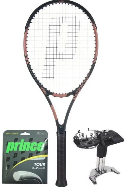 Prince Racchetta Tennis Warrior 100 Pink (265g) + corda + servizio di racchetta 2