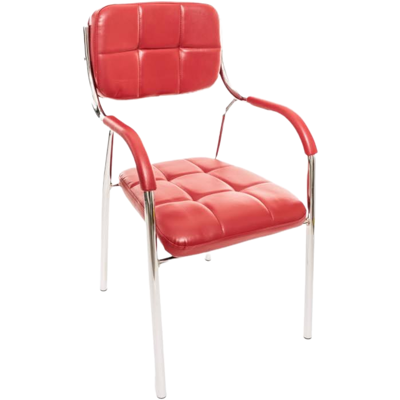 NOTEK Sedia cromata imbottita per sala d'attesa, ufficio studio colore rosso NOTEK Sedia cromata imbottita per sala d'attesa, ufficio studio colore rosso