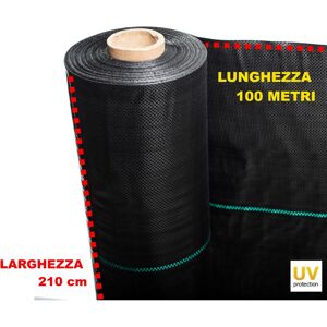 Telo professionale per pacciamatura anti alga/ erbacce in polipropilene  210cm x 100m  - 100gr/mq