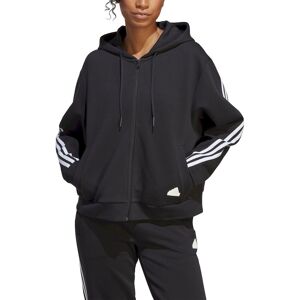 adidas Giacca tuta felpa cappuccio DONNA Nero Future Icons 3-Stripes Full-Zip