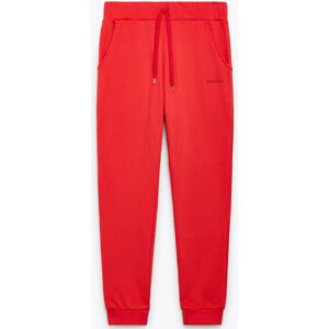 Diadora Pantaloni tuta Pants UOMO LOGO French Terry Rosso Cotone Garzato