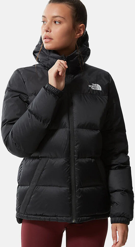 The North Face Piumino Giubbino DONNA Nero DIABLO Hoodie Piuma d oca