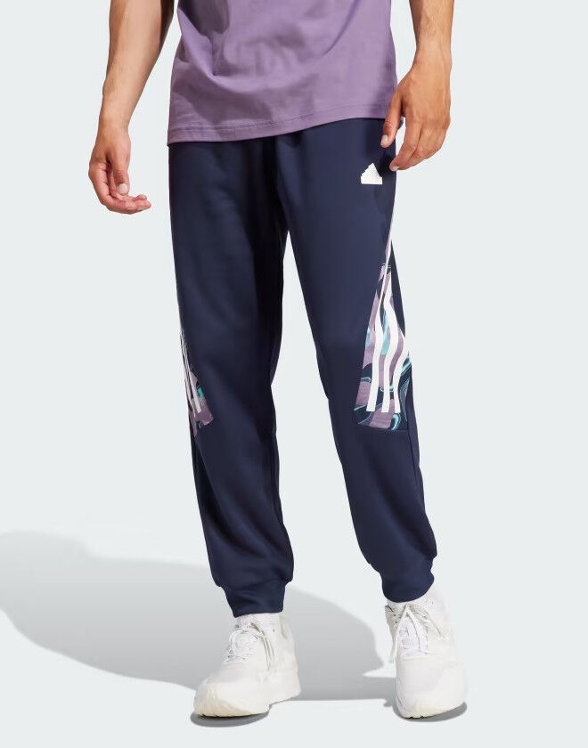adidas Pantaloni tuta Pants UOMO Future Icons Allover Print Blu Poliestere