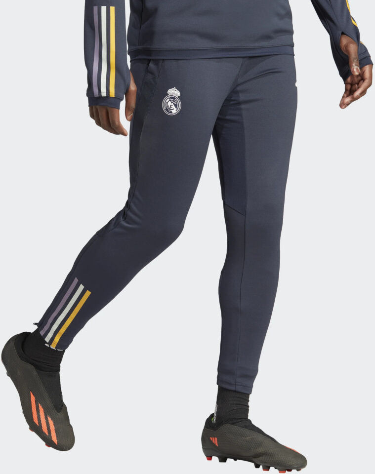 adidas Real Madrid Pantaloni tuta Pants Training Blu UOMO con TASCHE a ZIP