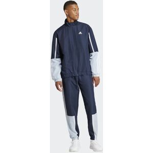 adidas Tuta Intera Completa UOMO ColorBlock 3 Stripes Woven Blu