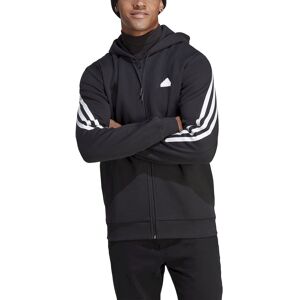 adidas Giacca Sportiva cappuccio UOMO Nero Future Icons 3-Stripes Full Zip