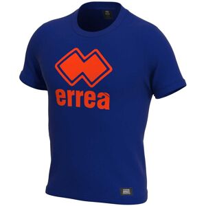 Errea T-shirt maglia maglietta UOMO Blu Arancione Essential Logo Crew Cotone