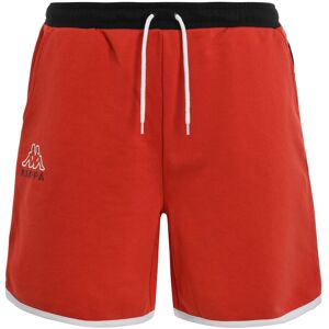 Kappa Pantaloncini Shorts UOMO Banda 222 LOGO ELE Rosso Cotone