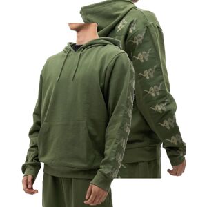 Kappa Felpa Cappuccio Hoodie UOMO Banda 222 Verde Parsley 10 Lirt