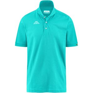 Kappa Polo Maglia UOMO Polsini a Costine Turchese curacao LOGO MALTAXITA MSS