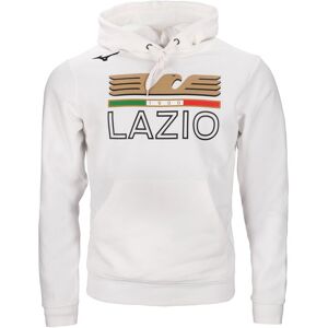 Mizuno SS Lazio Felpa Cappuccio Hoodie Bianco Cotone felpato con tasche 2023 24