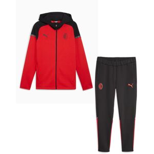 Puma Ac Milan Tuta Intera completa Casuals Full Zip HD Rosso Cotone Felpato