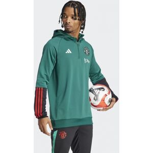 adidas Manchester United Felpa Allenamento Training Top Cappuccio Verde 2024