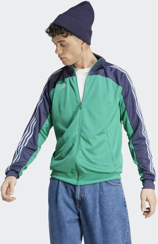 adidas giacca tuta sportiva uomo verde tiro poliestere