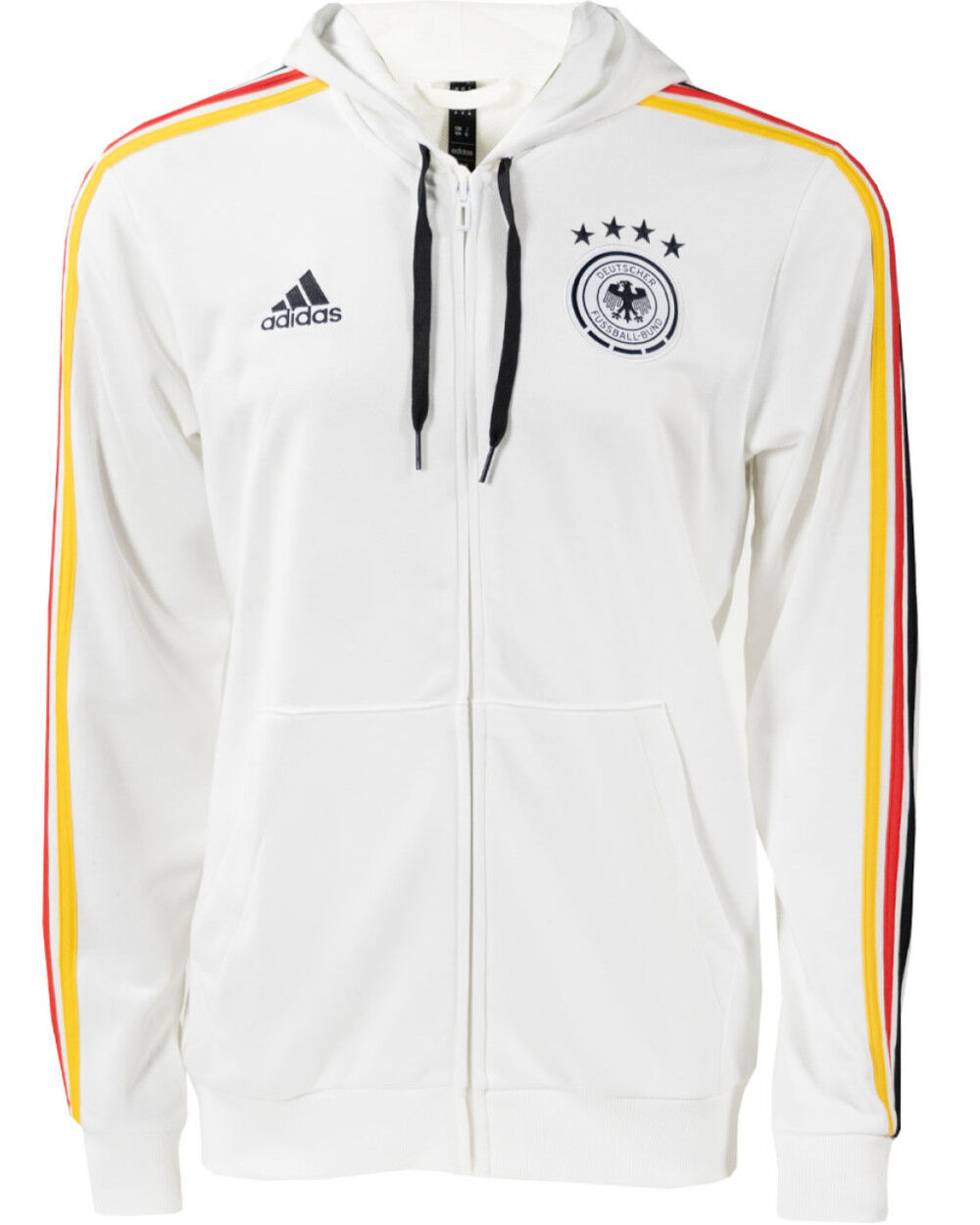 adidas germania dfb giacca felpa sportiva bianco cotone french terry euro 2024