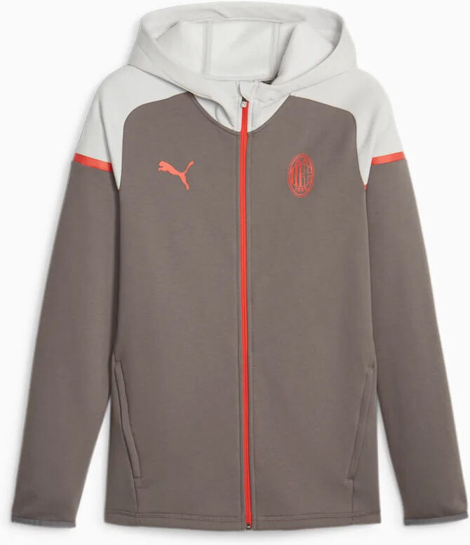 puma ac milan giacca sportiva grigio cotone 2023 24 casuals hd fz