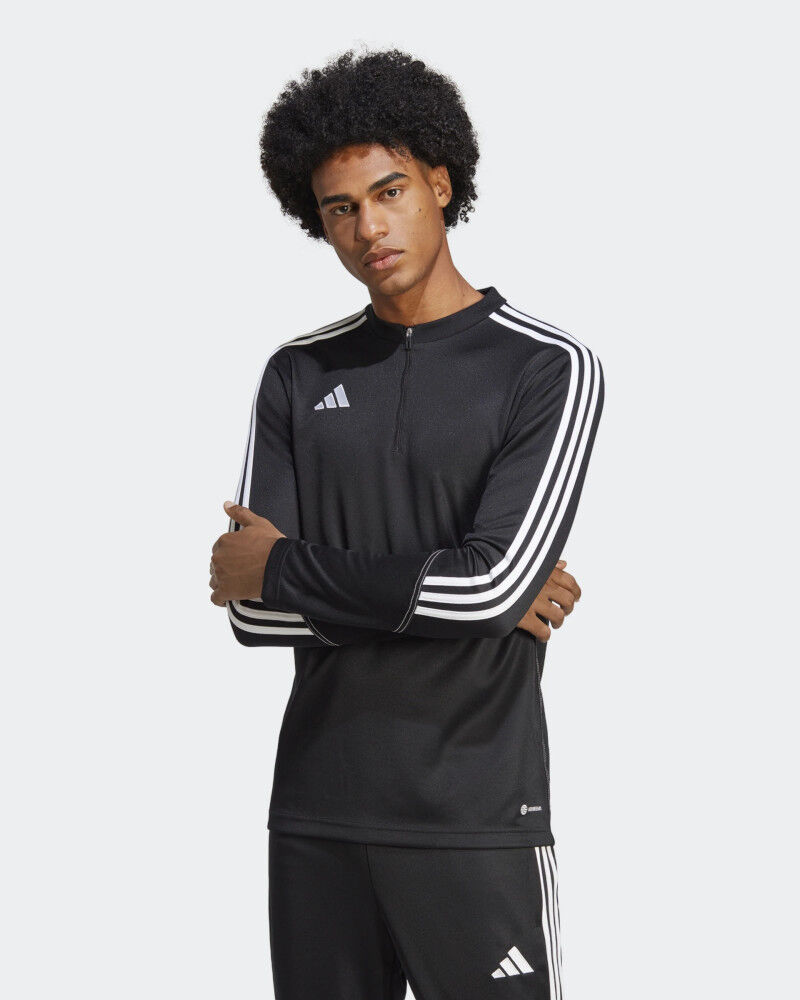 adidas Felpa Allenamento Training Top UOMO Nero Mezza Zip