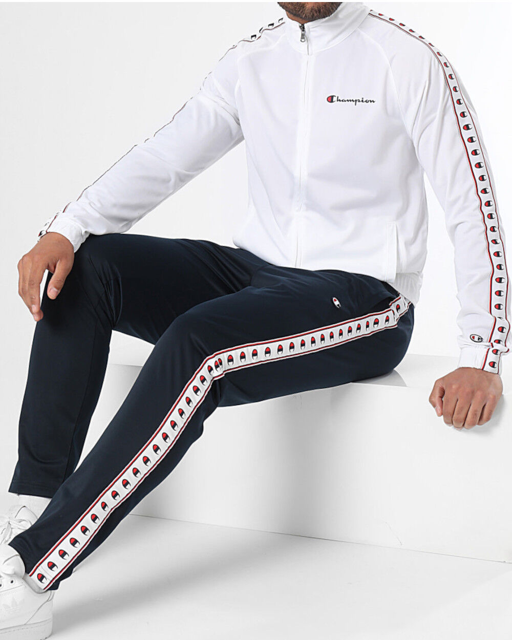 Champion Tuta Intera Completa UOMO Special Poly WarpKnit Semi Dull Bianco