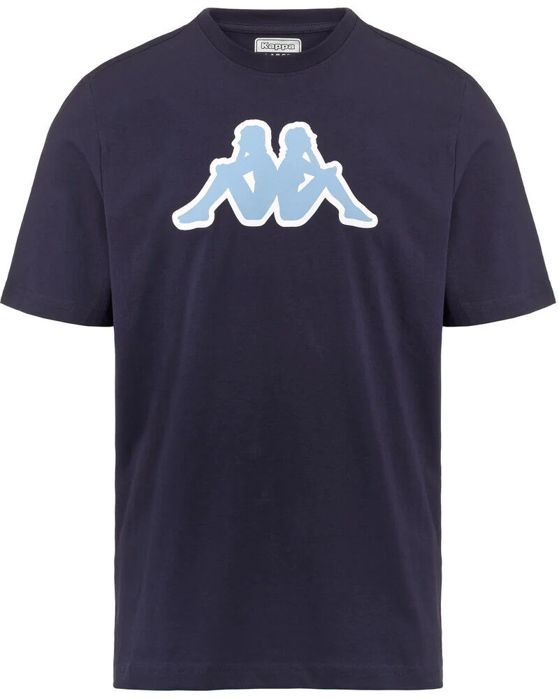 Kappa T-shirt maglia maglietta UOMO Banda 222 Blu azzurro LOGO ZOBI Lifestyle