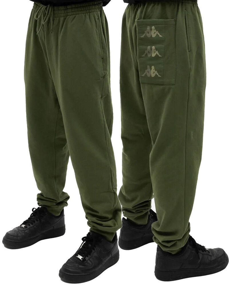 Kappa Pantaloni tuta Pants UOMO Banda 222 Verde Parsley 10 VALTEN