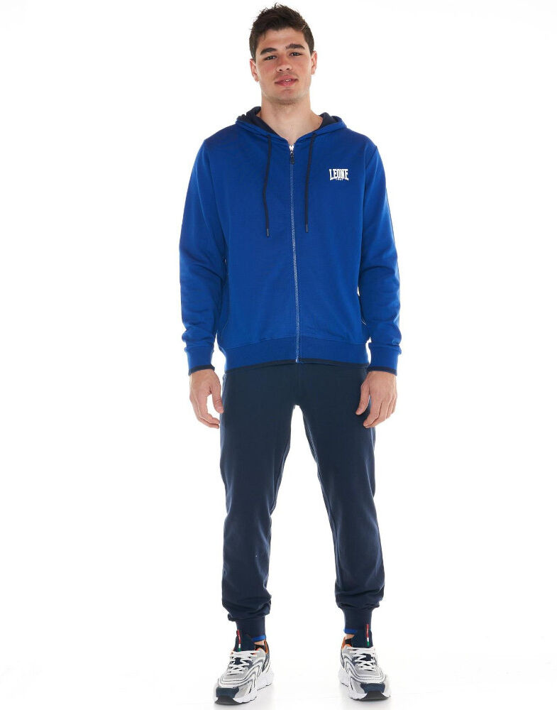 Leone1947 Tuta Intera Completa UOMO Leone 1947 Sporty Fluo Hoodie Blu Royal con tasche