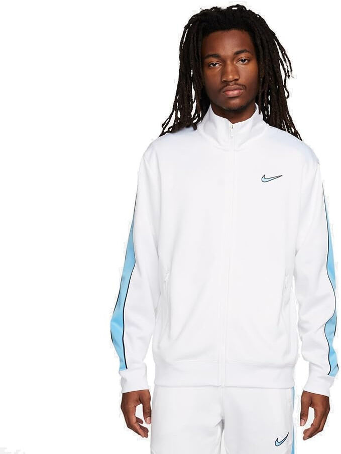 Nike Giacca Tuta Sportiva UOMO Bianco Track Top Poliestere