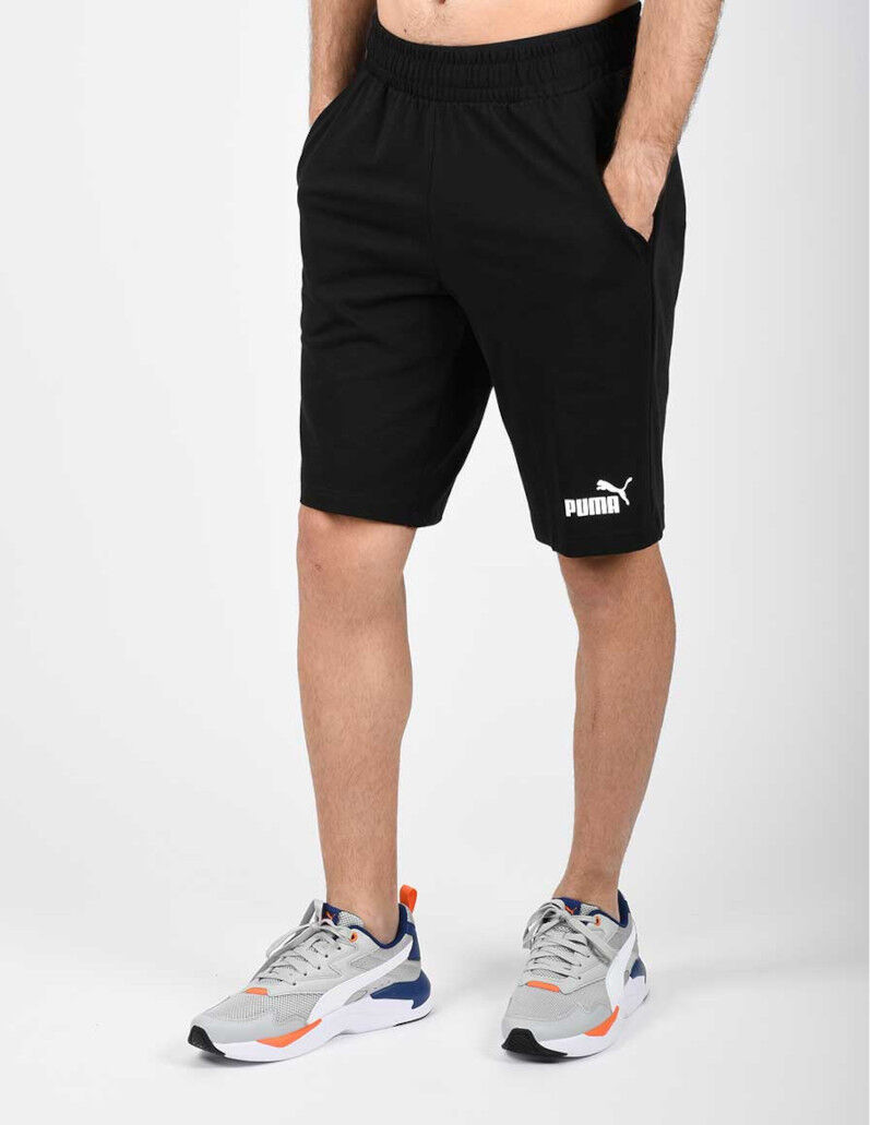 Puma Pantaloncini Shorts UOMO Nero ESS Jersey Cotone