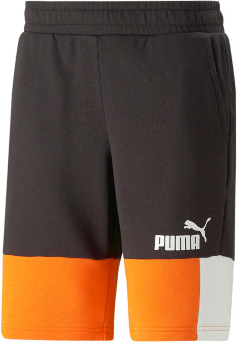 Puma Pantaloncini Shorts UOMO Nero Arancio Bermuda Essentials ColorBlock