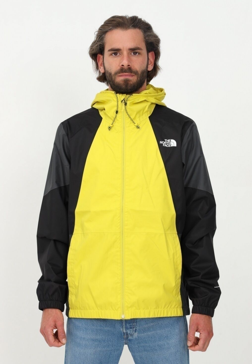 The North Face Giacca vento pioggia UOMO Giallo Acid FARSIDE Trekking Urbano