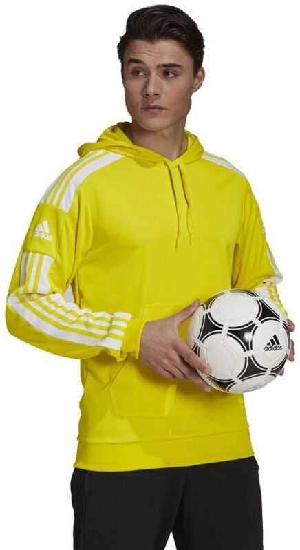 adidas Felpa Cappuccio Hoodie UOMO Squadra 21 Giallo con tasche