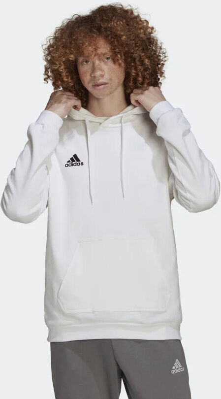 adidas Felpa Cappuccio Hoodie UOMO ENTRADA 22 SWEAT Bianco con tasche