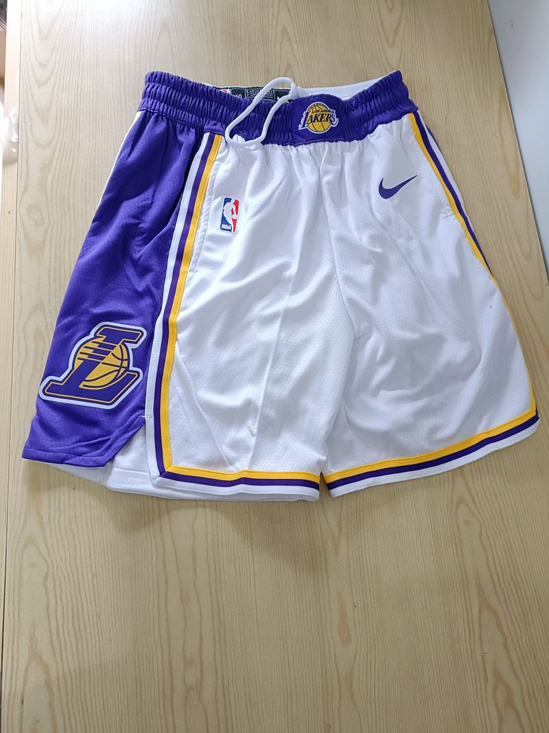 Nike Pantaloncini Shorts UOMO Los Angeles Lakers Anthony Bianco Basket NBA