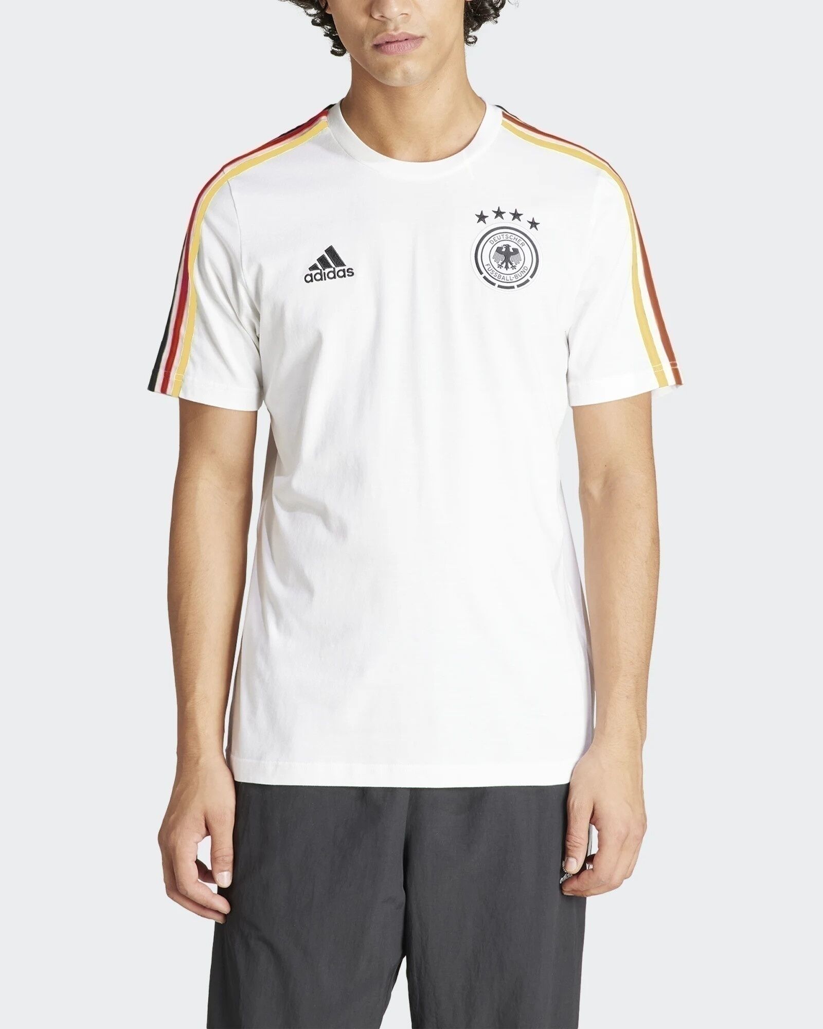 adidas Germania DFB T-shirt maglia maglietta Euro 2024 Bianco Cotone DNA