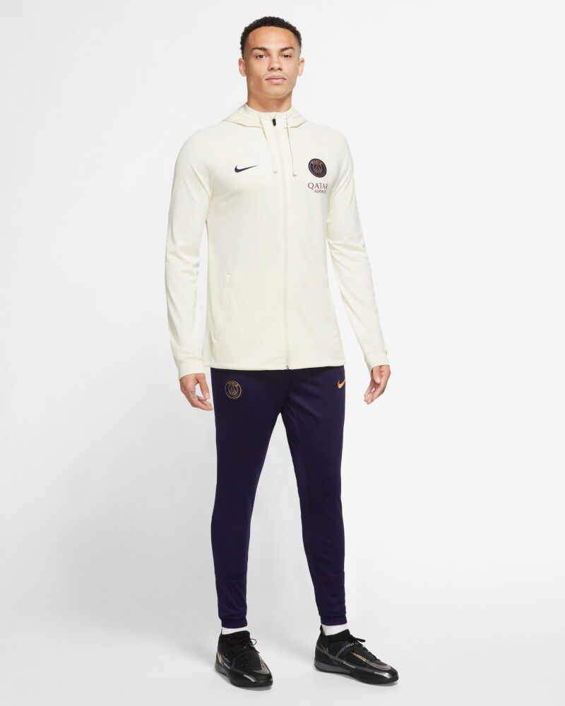 Nike PSG Tuta Intera Allenamento Training Cappuccio Dry Strike Hoodie Bianco