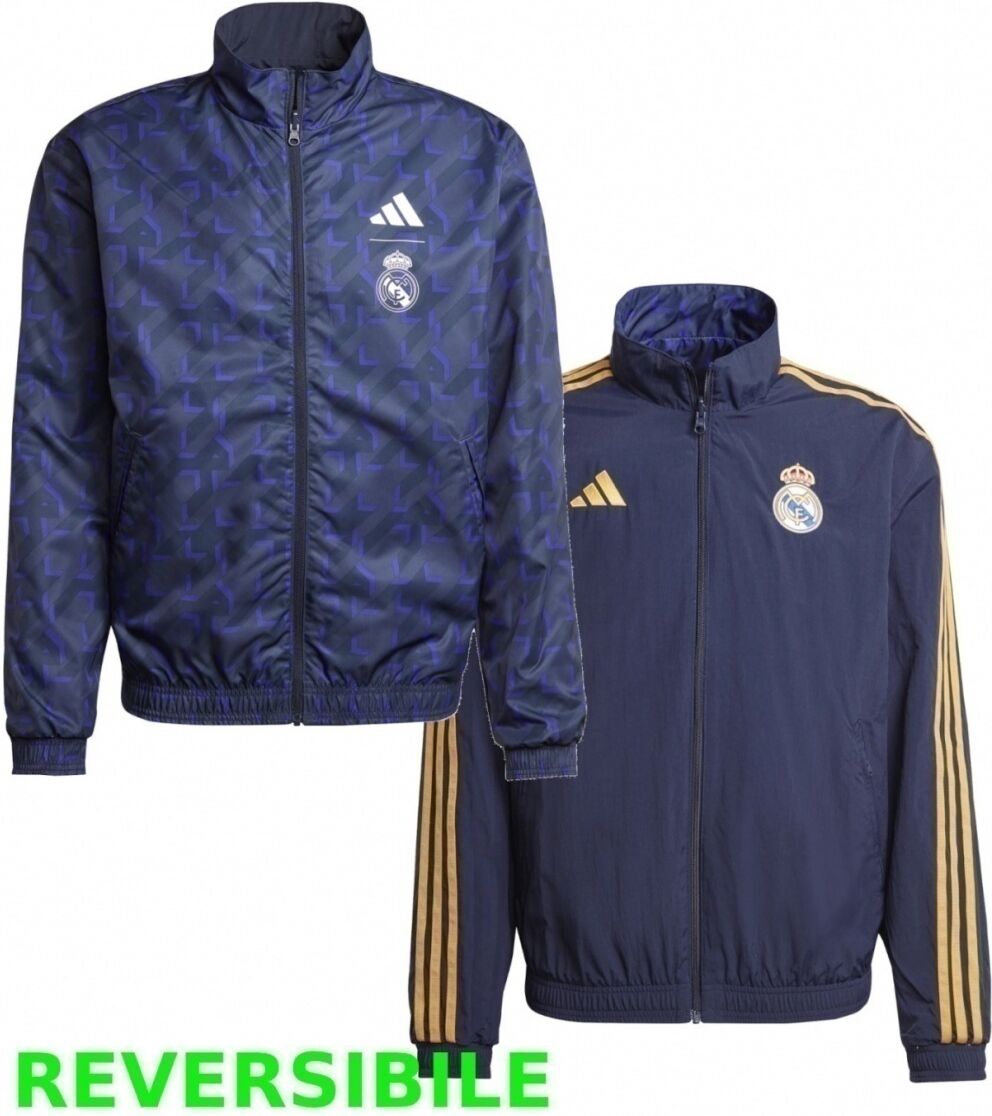 adidas Real Madrid Giacca tuta reversibile 2023 24 Anthem Stadium Pre match