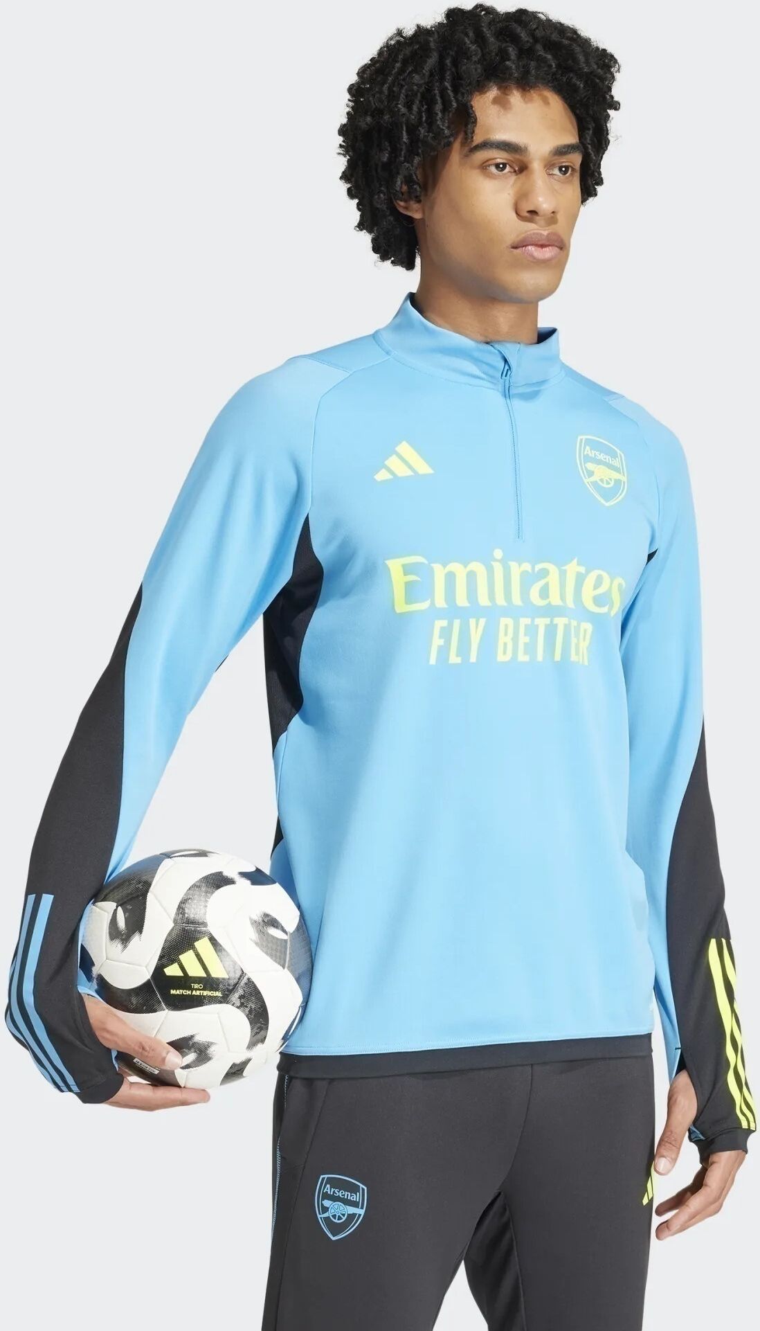 adidas Arsenal Fc Felpa Allenamento Training Top Azzurro Mezza zip 2024